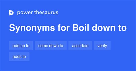 boils down to synonym|synonym for boils down.